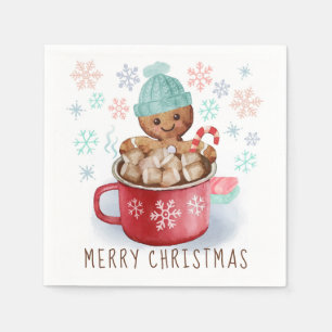 Gingerbread Cookies & Cocoa Christmas Napkin