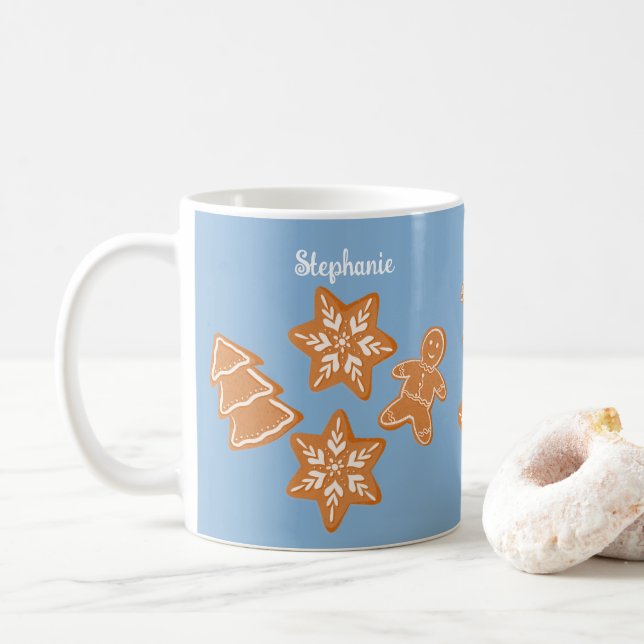 Gingerbread Cookies Coffee Mug (With Donut)