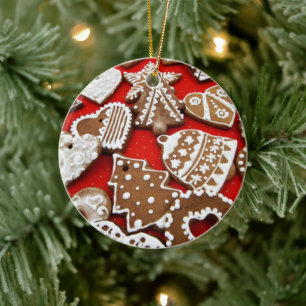 Gingerbread Cookies Festive Holiday Baking Ceramic Tree Decoration