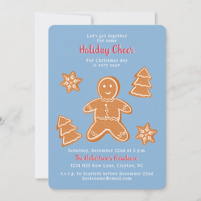 Gingerbread Cookies Invitation (Front)