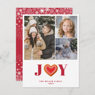 Gingerbread Cookies Joy Christmas Multi Photo Card