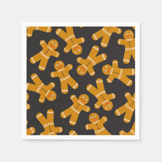 Gingerbread Cookies on black Napkin