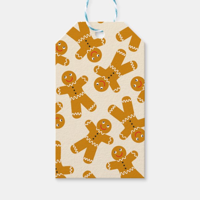 Gingerbread Cookies on cream  Gift Tags (Front)
