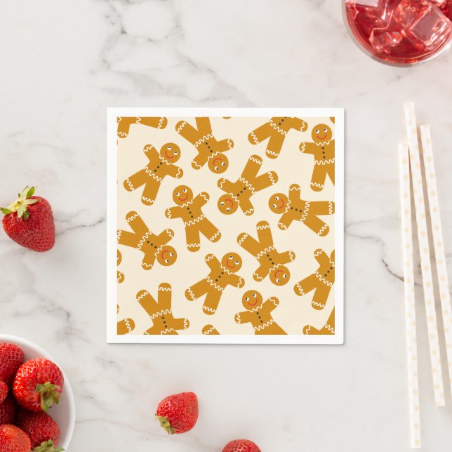 Gingerbread Cookies on cream  Napkin (Insitu)