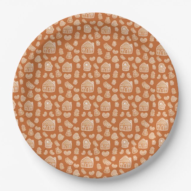 Gingerbread Cookies  Paper Plate (Front)