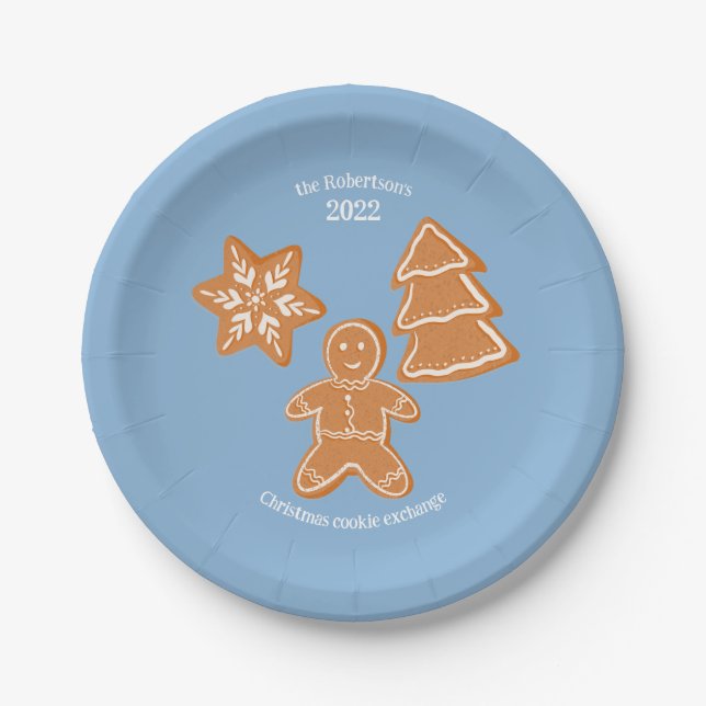 Gingerbread Cookies Paper Plate (Front)