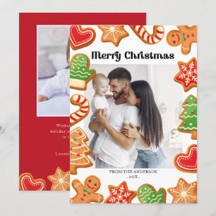 Gingerbread Cookies Photo Christmas Card