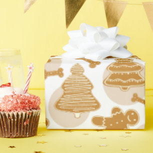 Gingerbread Cookies with dog bones Wrapping Paper