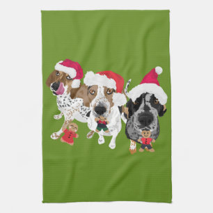 Gingerbread Coonhounds Tea Towel