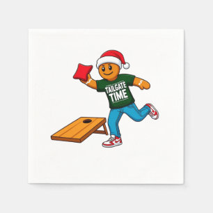  Gingerbread Cornhole Christmas Sport Holiday   Napkin