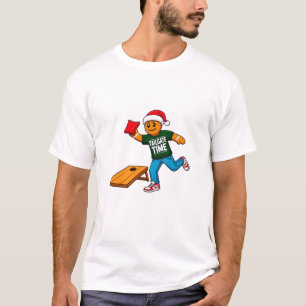 Gingerbread Cornhole Christmas Sport Holiday T-Shirt
