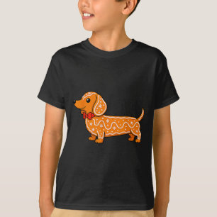 Gingerbread Dachshund Christmas Cute Weiner Dog T-Shirt