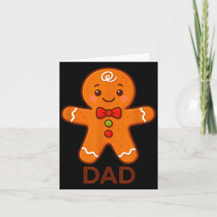 Gingerbread Dad Christmas Matching Pyjamas Family Card