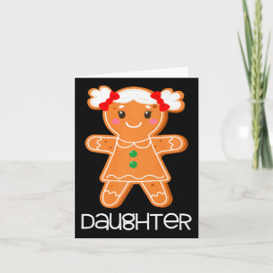 Gingerbread Daughter Christmas Matching Pyjamas Fa Card