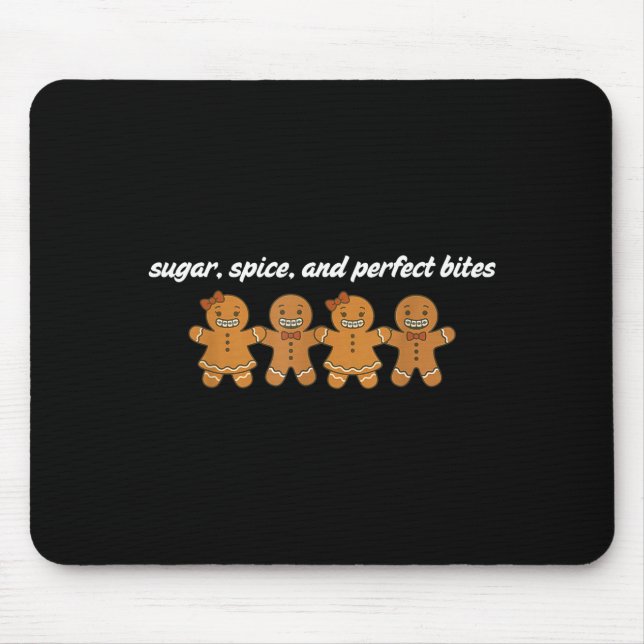 Gingerbread Dental Christmas Ortho Squad Orthodont Mouse Pad (Front)