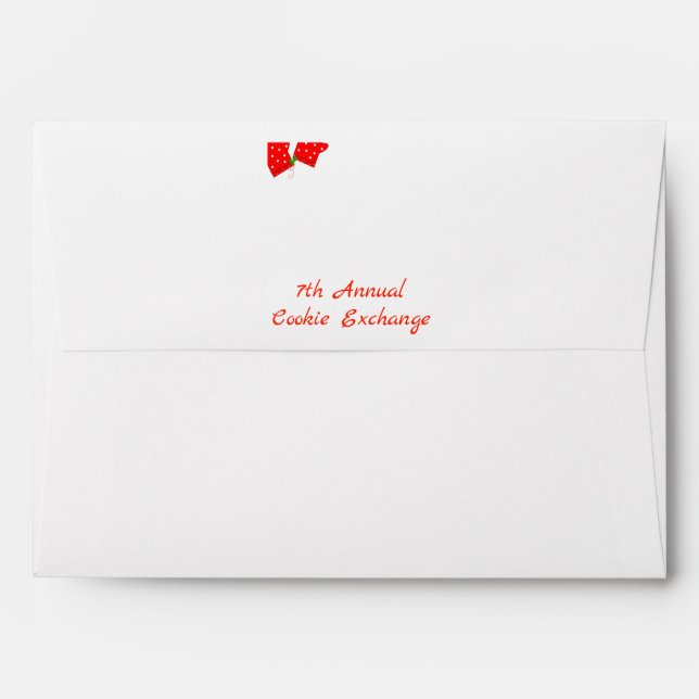 Gingerbread Design Christmas Envelope (Back (Top Flap))