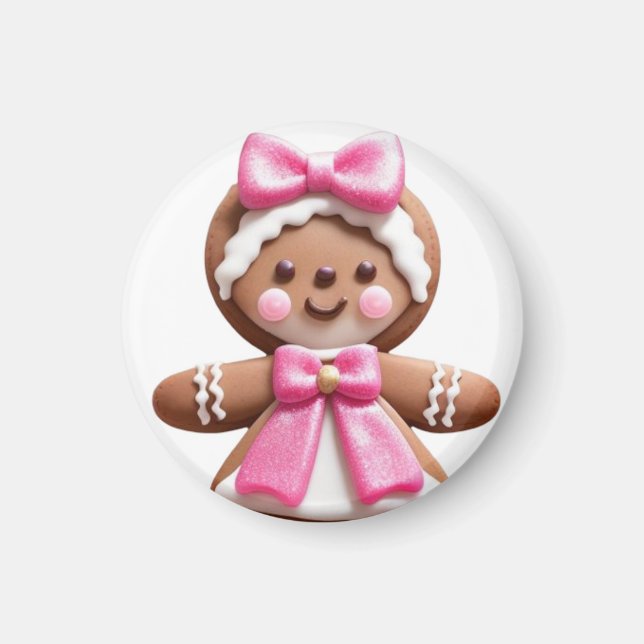 Gingerbread Doll\PinK\ Magnet (Front)