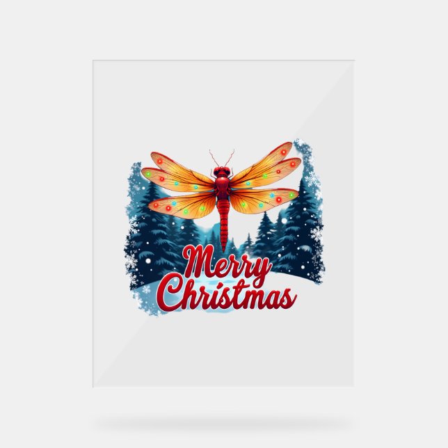 Gingerbread Dragonfly Acrylic Sign (Front)