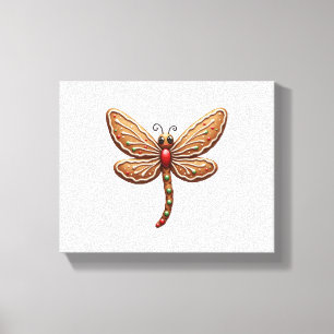 Gingerbread Dragonfly Canvas Print
