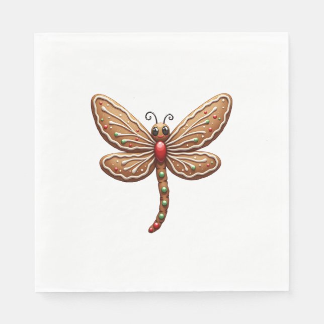 Gingerbread Dragonfly Napkin (Front)
