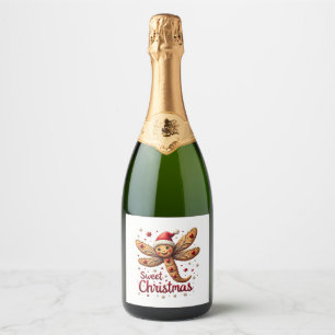 Gingerbread Dragonfly Sparkling Wine Label