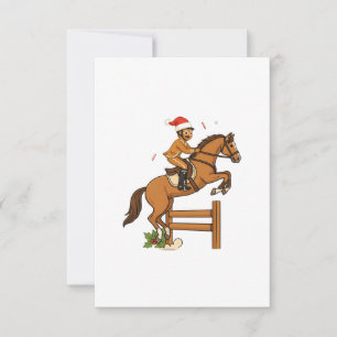 Gingerbread Equestrian Christmas 2026 Holiday Thank You Card