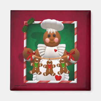 Gingerbread Family: Bakery Girl Magnet