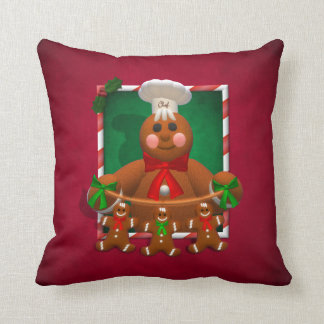 Gingerbread Family: Funny Baker Cushion