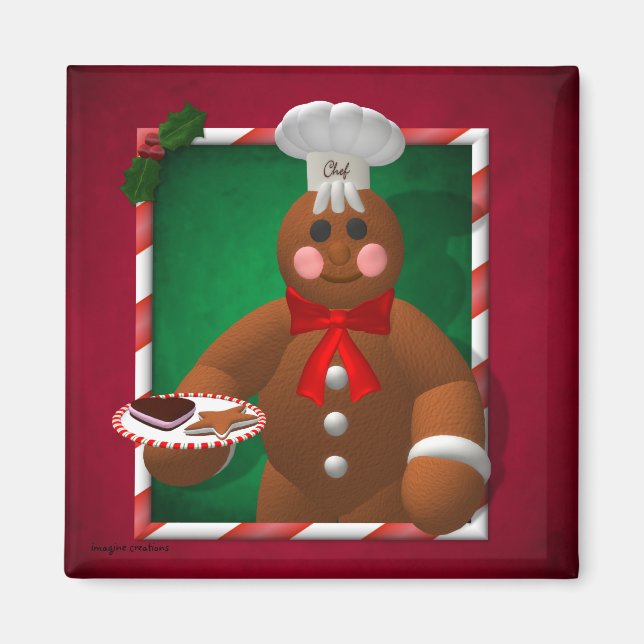 Gingerbread Family: Little Baker Magnet (Front)