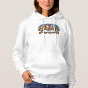 Gingerbread Family Snowy Christmas Scene Hoodie