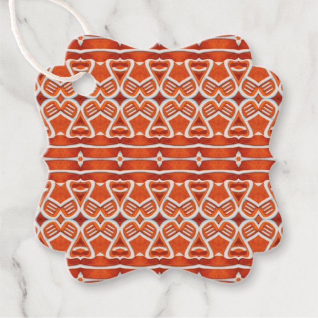 GINGERBREAD Fancy Square Gift Tags (Front)