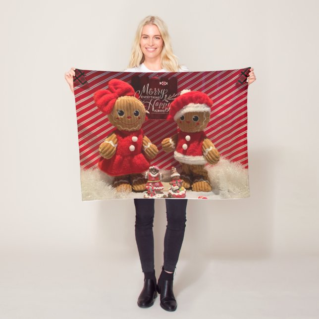 Gingerbread fleece blanket  (In Situ)