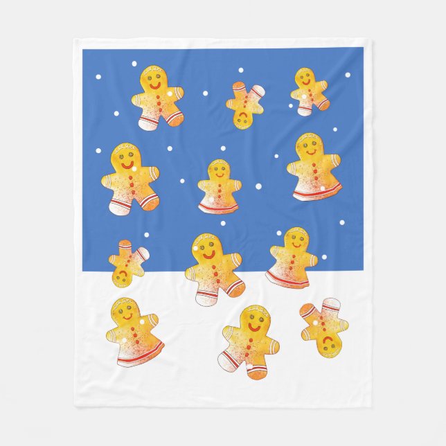 Gingerbread Fleece Blanket (Front)