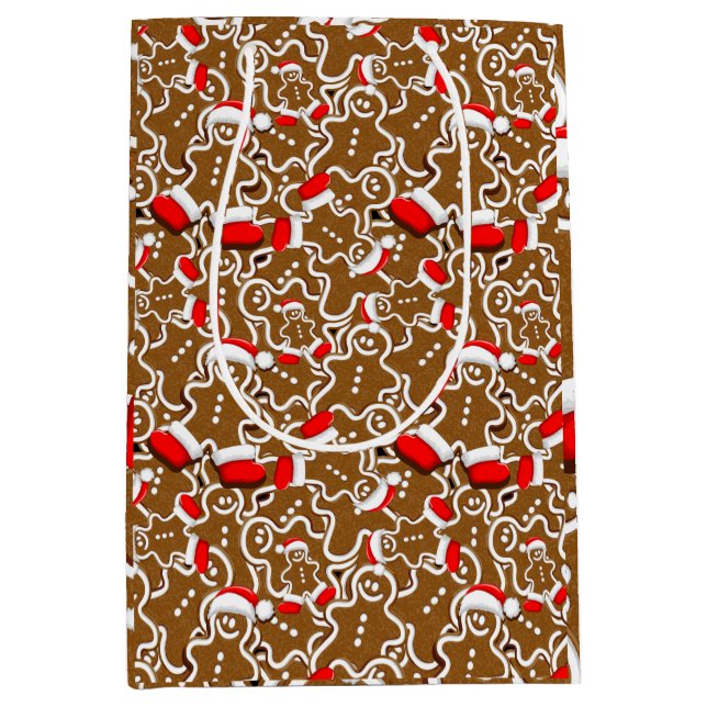 gingerbread, food, baking, bakery, pastries, cooki medium gift bag (Front)