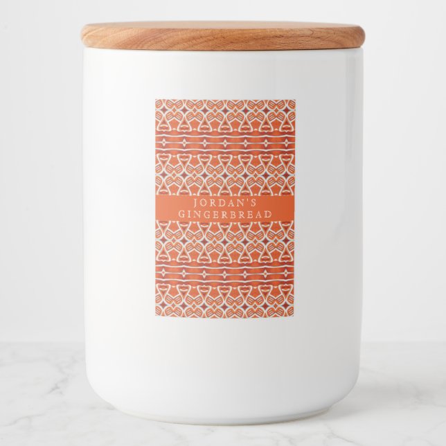 GINGERBREAD Food Container Label / Vertical (Front)