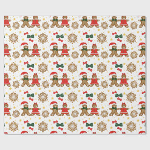 Gingerbread Friends Christmas Wrapping Paper