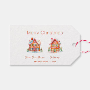 Gingerbread "From Our House" Christmas Gift Tags