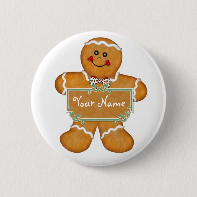 Gingerbread Fun 6 Cm Round Badge (Front)