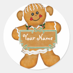 Gingerbread Fun Classic Round Sticker