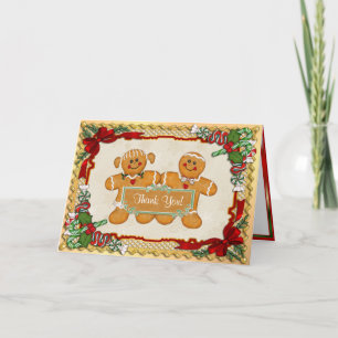 Gingerbread Fun Holiday Thank You Card