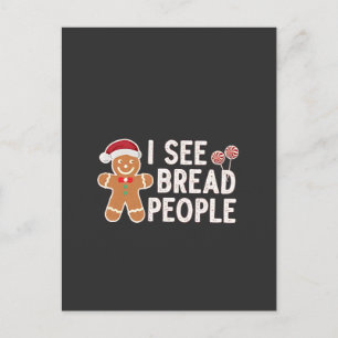  Gingerbread Funny Christmas baking holiday  Postcard