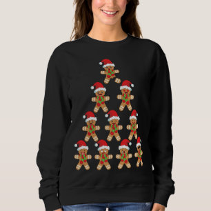 Gingerbread Funny Gingerbread Man Christmas Tree Sweatshirt