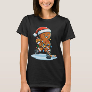 Gingerbread Funny Hockey Player Cookie Lover T-Shirt