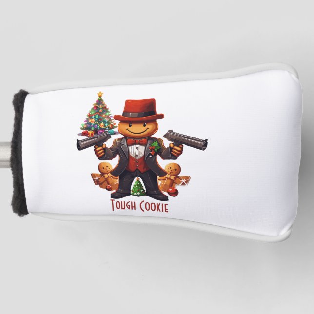 Gingerbread Gangster Golf Head Cover (Front)