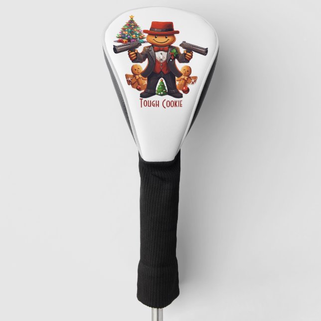 Gingerbread Gangster Golf Head Cover (Front)