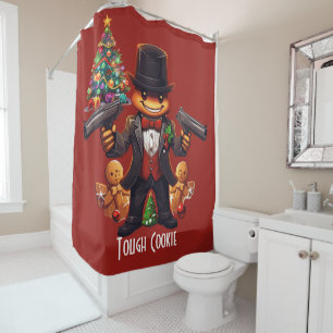 Gingerbread Gangster Shower Curtain