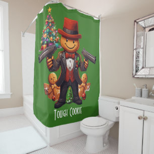 Gingerbread Gangster Shower Curtain