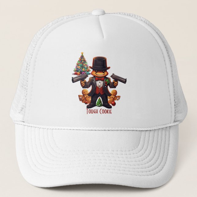 Gingerbread Gangster Trucker Hat (Front)