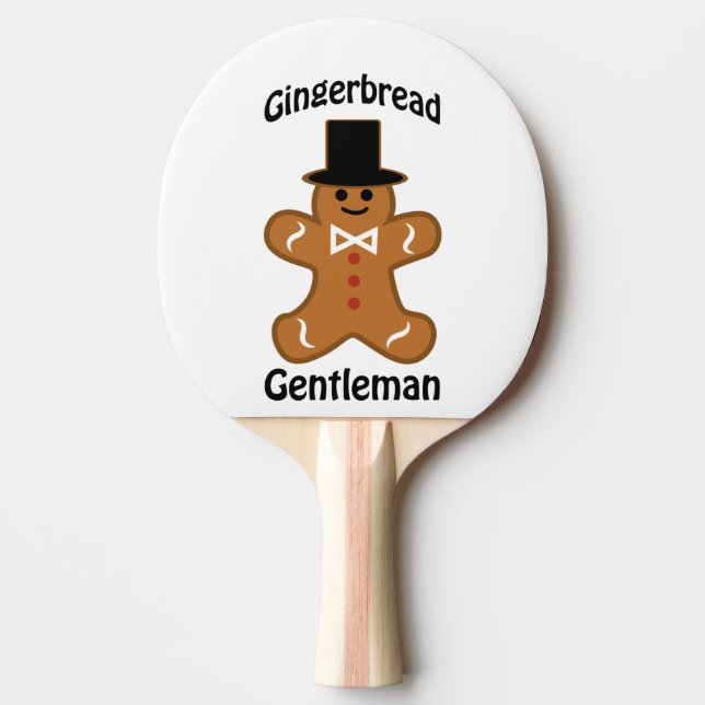 Gingerbread Gentleman Ping Pong Paddle (Front)
