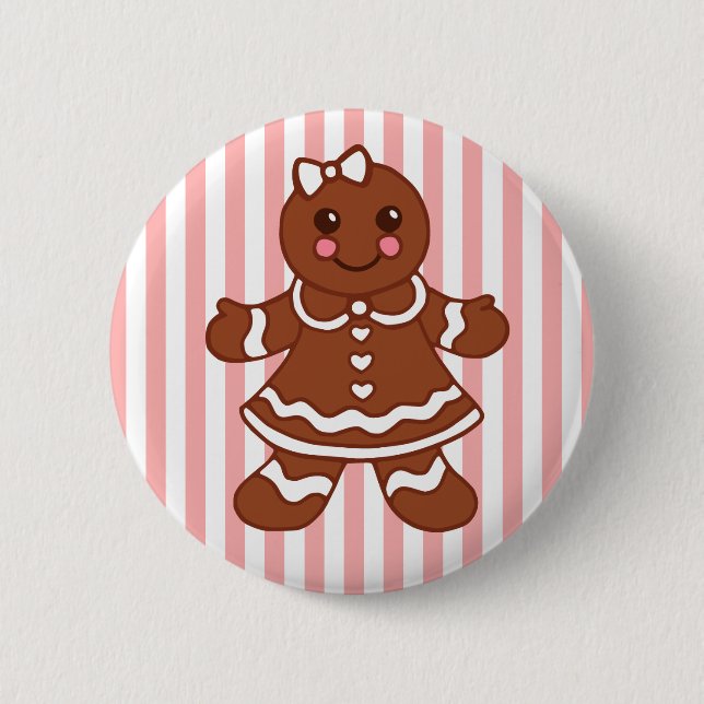 Gingerbread Girl Button (Front)